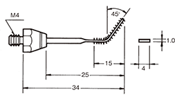 Flat with angle : 1t × 4w, 45°