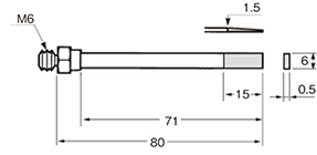 M6 ?平?錐度1.5-0.5×6w