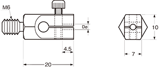 M6 for column-shaped tools