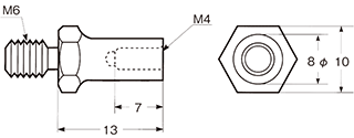 M6-M4 Adapter